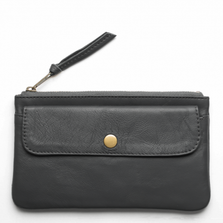 Leather wallet Pocket large