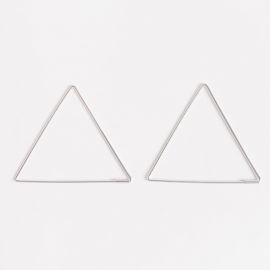 Earring Gerbera triangle gold plated or silver