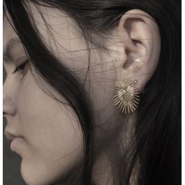 Brass earrings Milou