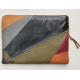 Leather laptop sleeve Lucas patchwork multicolor for the Apple 16 inch