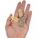 Brass earrings  Doll with druzy stone