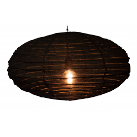 De linnen lampenkap Ufo Large zwart